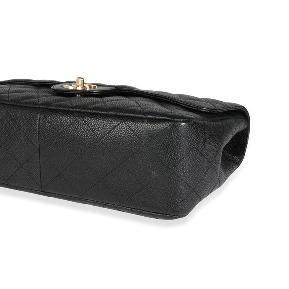 Chanel Black Quilted Caviar Jumbo Classic Single Flap Bag - Picture 7 of 10